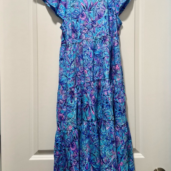 Lilly Pulitzer Kawai flutter sleeve dress small NWT! - Picture 3 of 5